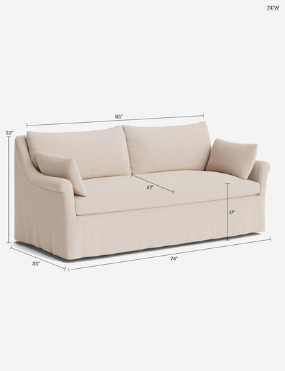 Portola Rolled Arm Slipcover Sofa