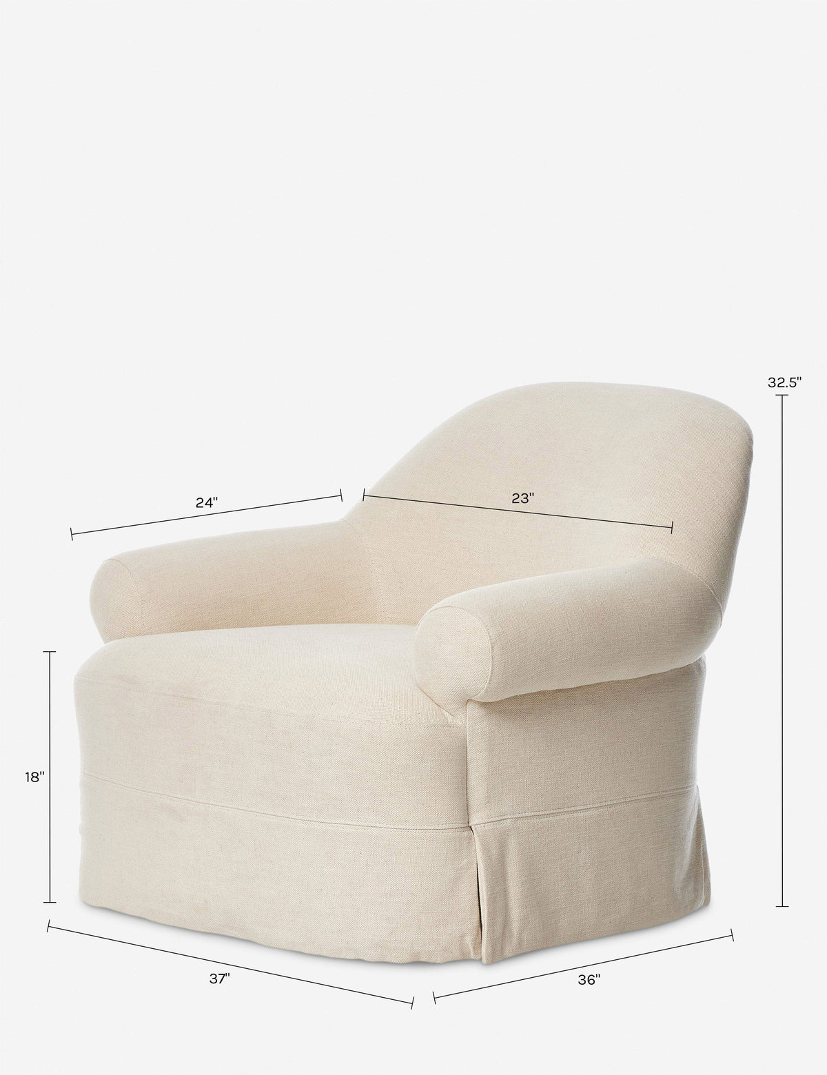 Arden Swivel Chair by Amber Lewis x Four Hands