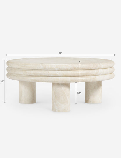 Brittny Round Coffee Table by Button Atelier x Co.House Designs
