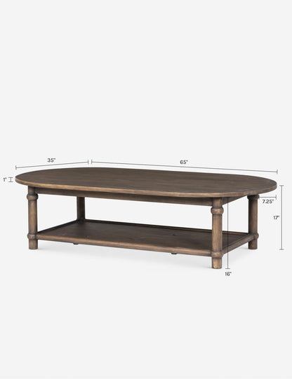 Charnes Oval Coffee Table by Amber Lewis x Four Hands