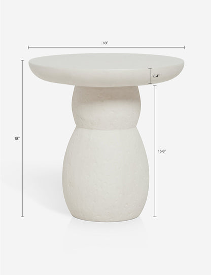 Clouded Round Side Table by Sarah Sherman Samuel