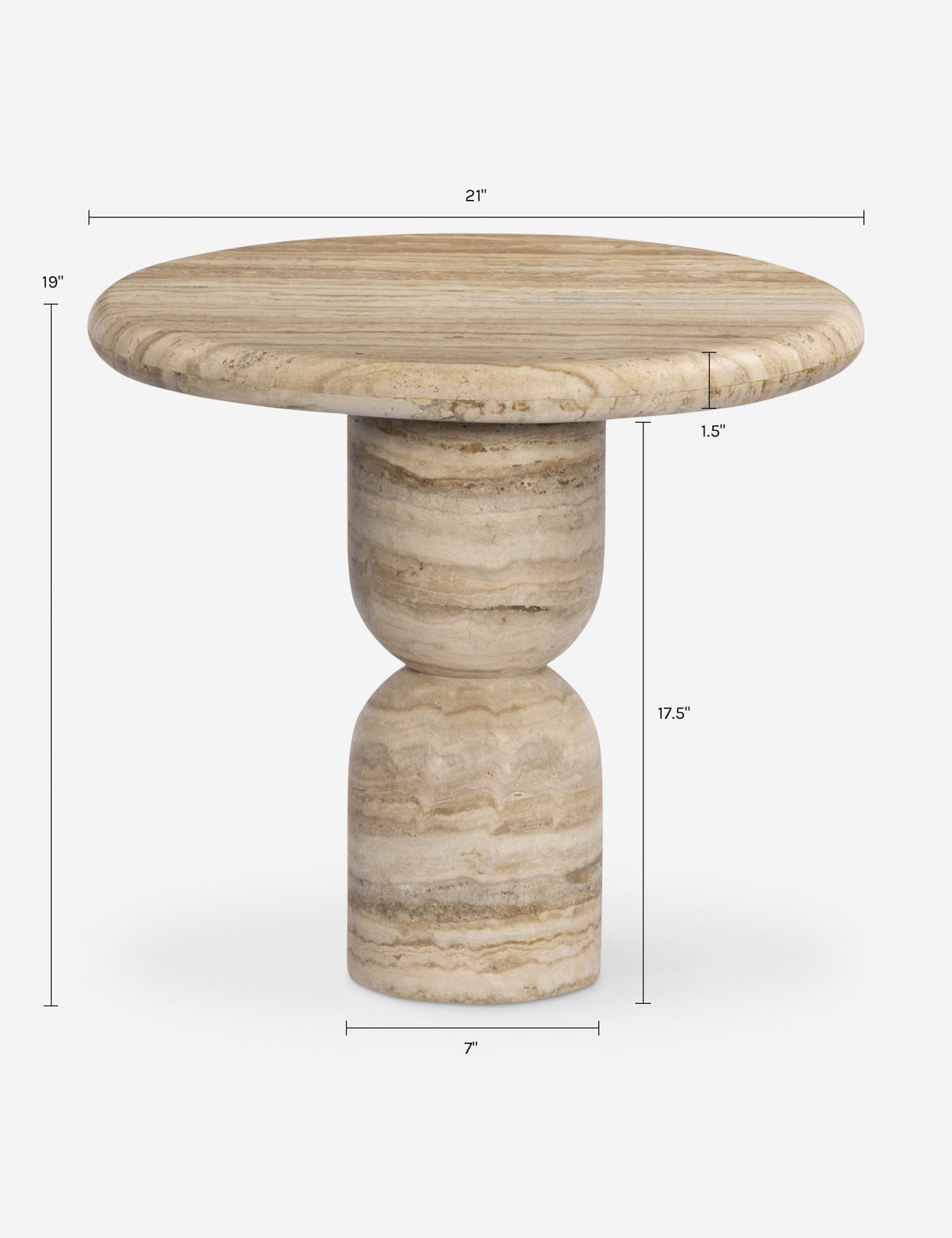 Figueroa Round Side Table by Amber Lewis x Four Hands
