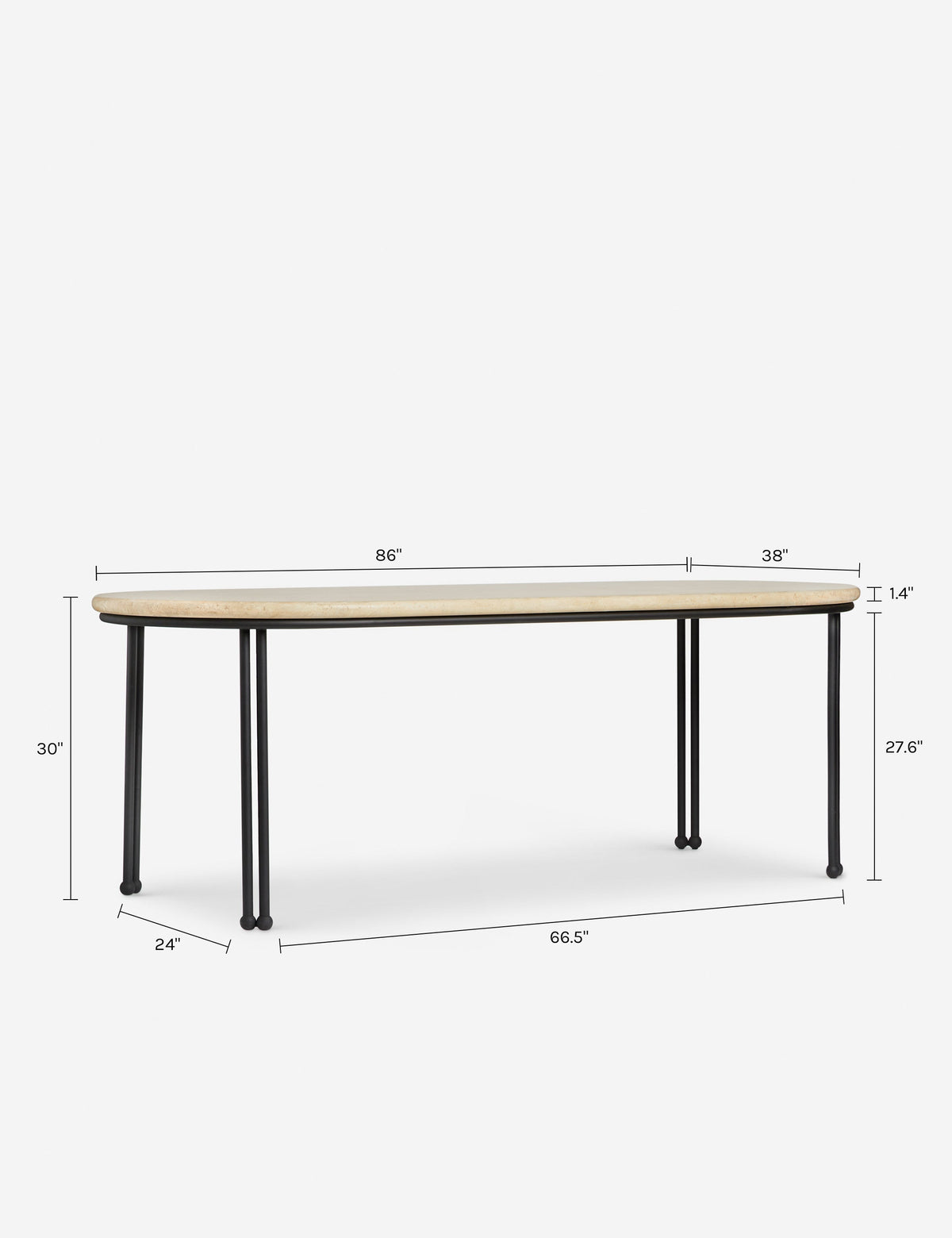 Open Box: Lanata Outdoor Dining Table, Travertine