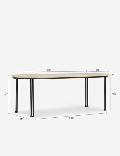 Open Box: Lanata Outdoor Dining Table, Travertine