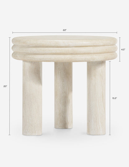Roma Round Side Table by Button Atelier x Co.House Designs