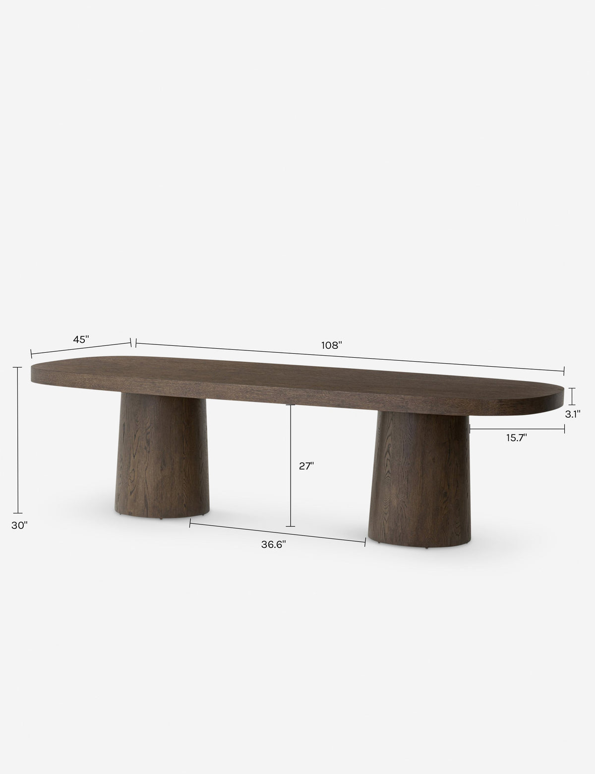 Rosaldo Oval Dining Table