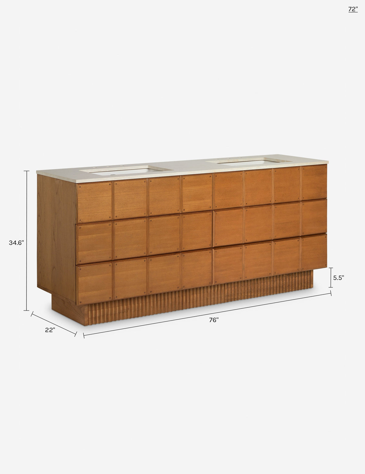 Open Box: Lee Bath Vanity, Russet 72" Double by Sarah Sherman Samuel