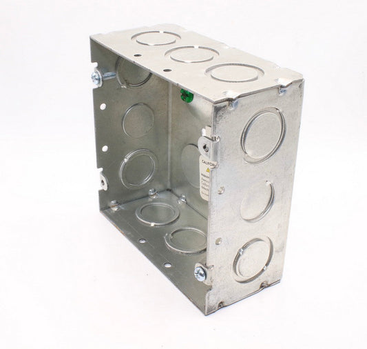4-11/16 in. Square Box, Welded, 2-1/8 inch Deep with One 1/2 inch