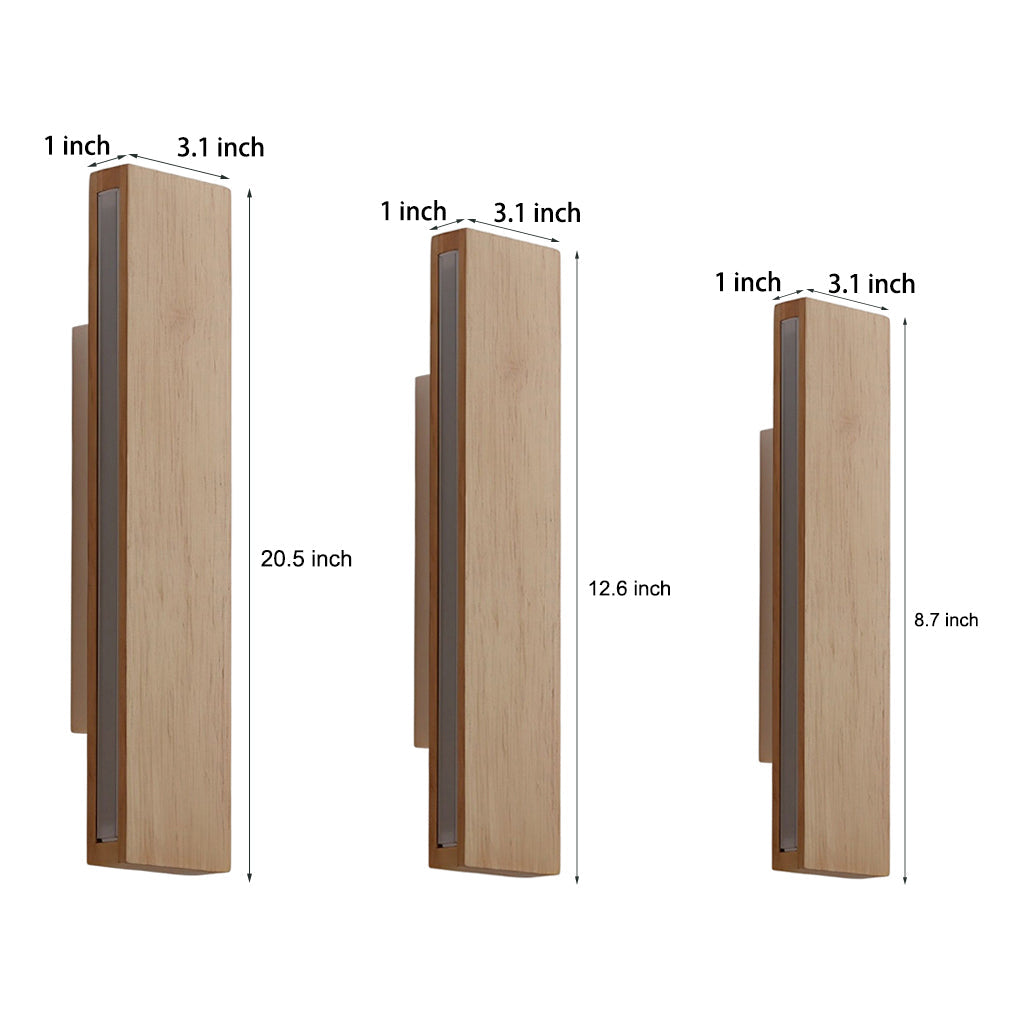 [Open-Box]Rotatable Minimalist Rectangular Wood Led Wall Lamp Wall Lights Fixture