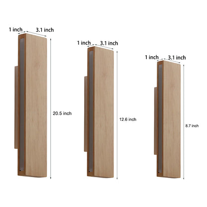 [Open-Box]Rotatable Minimalist Rectangular Wood Led Wall Lamp Wall Lights Fixture