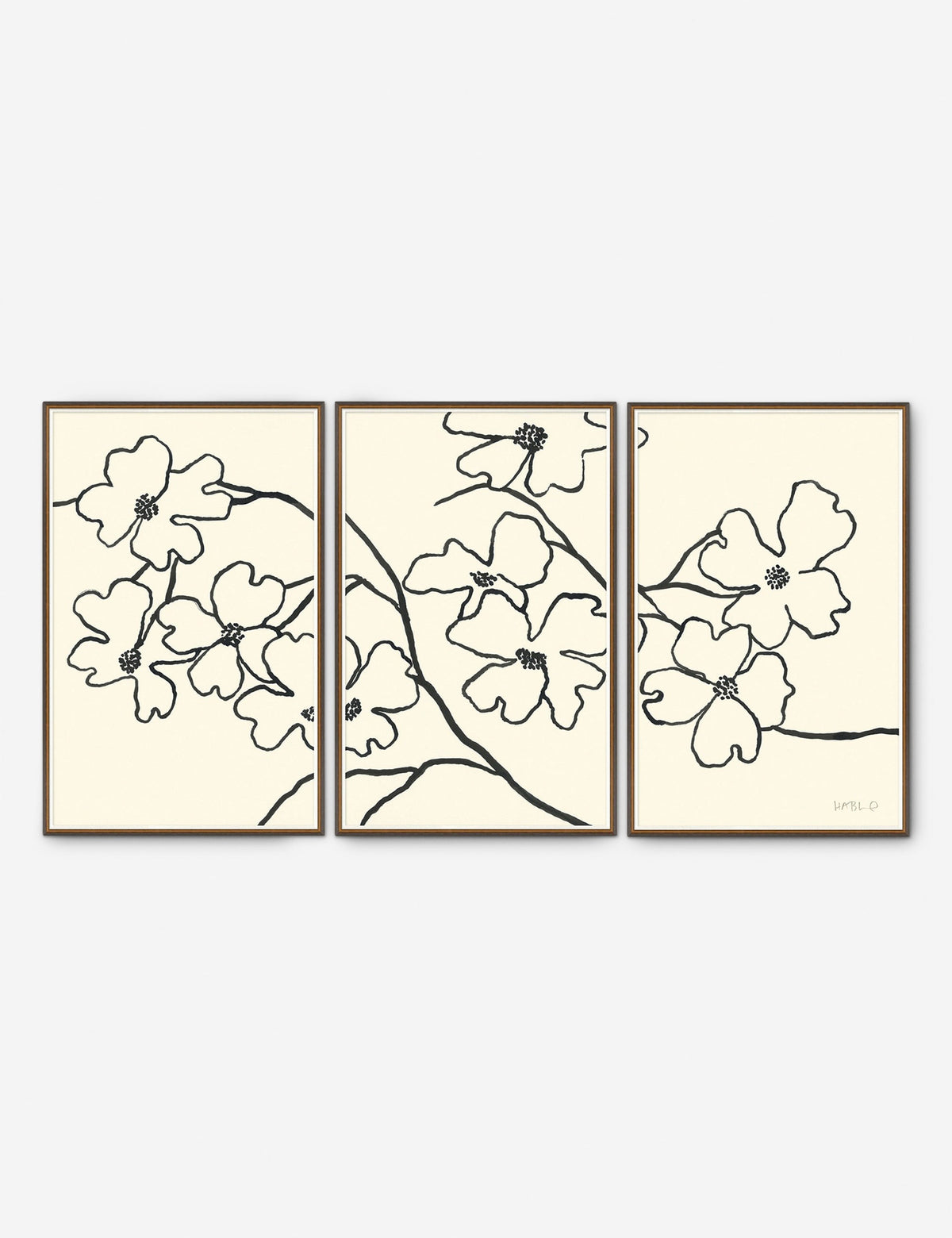 Dogwood Wall Art by Susan Hable (Set of 3)