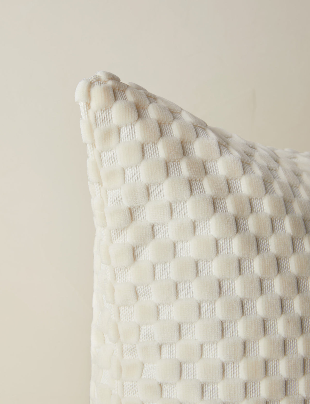 Hi-Lo Checker Velvet Pillow by Sarah Sherman Samuel
