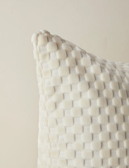 Hi-Lo Checker Velvet Pillow by Sarah Sherman Samuel