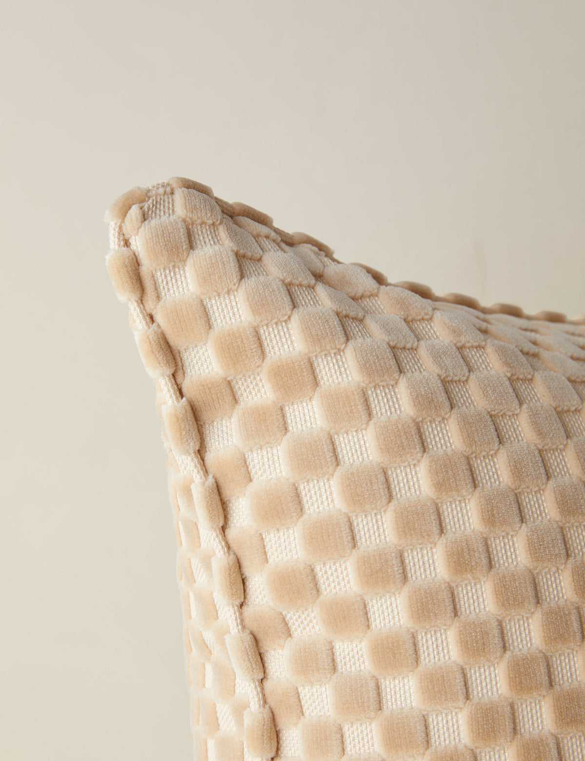 Hi-Lo Checker Velvet Pillow by Sarah Sherman Samuel