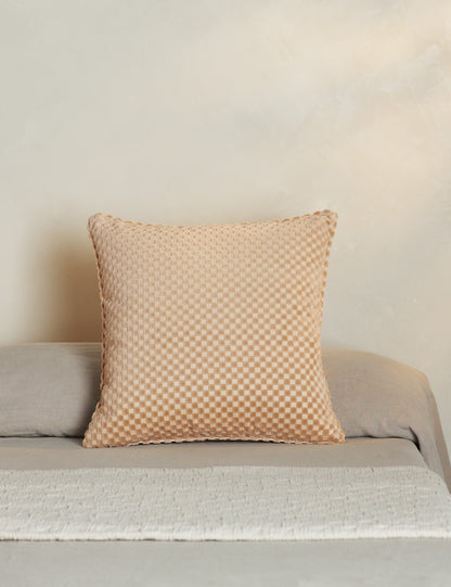 Hi-Lo Checker Velvet Pillow by Sarah Sherman Samuel