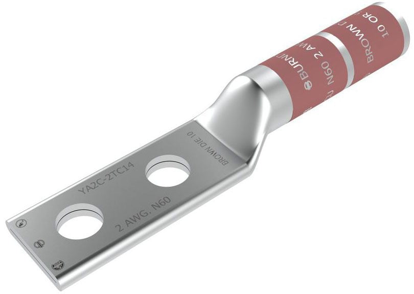 BURNDY YA2C2TC38 HYLUG-2STR-(2)3/8STUD