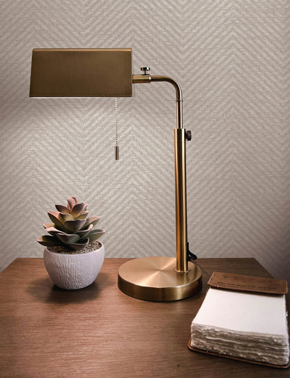 Faux Grasscloth Parquet Textured Peel + Stick Wallpaper by Jeremiah Brent