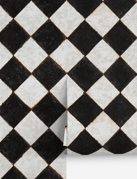 Vintage Check Textured Peel + Stick Wallpaper by Jeremiah Brent