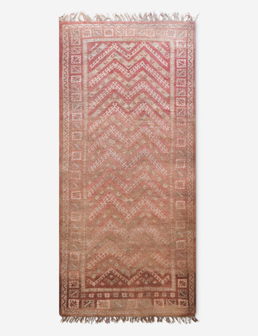 Vintage Moroccan Hand-Knotted Wool Rug No. 50, 6'4 x 15'3"