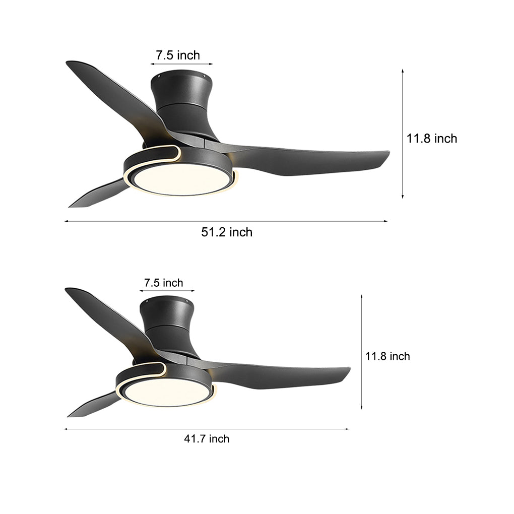 [Open-Box]Remote Control Variable Frequency Dimming Integrated Ceiling Fan Light Supports Forward and Reverse