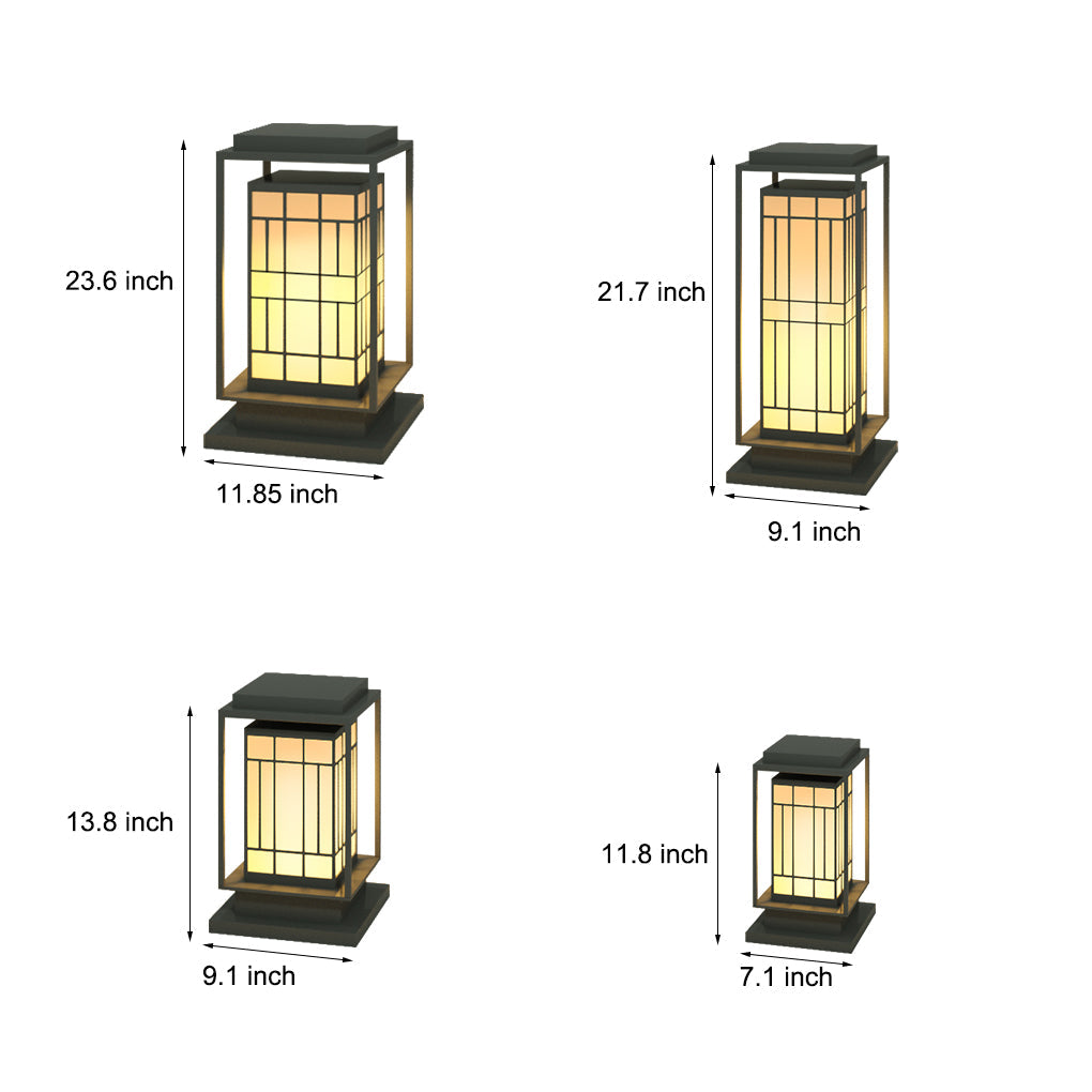[Open-Box]Asian Inspired Solar Path Lights Elegant Retro LED Decor for Outdoor Spaces