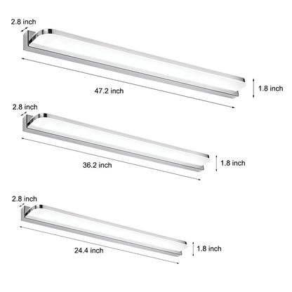 [Open-Box] LED Bathroom Vanity Light with Wall-Mounted Panel and Polished Iron Trim
