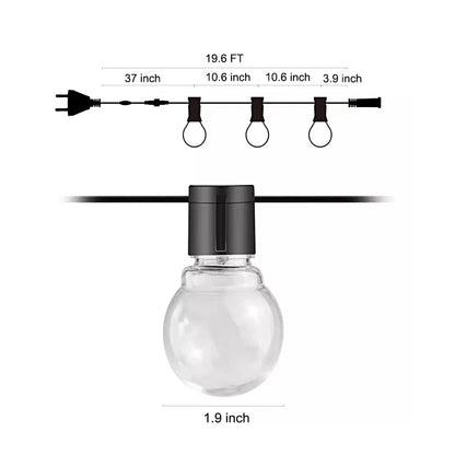 Waterproof LED Solar Powered Outdoor String Camping Decor Lights