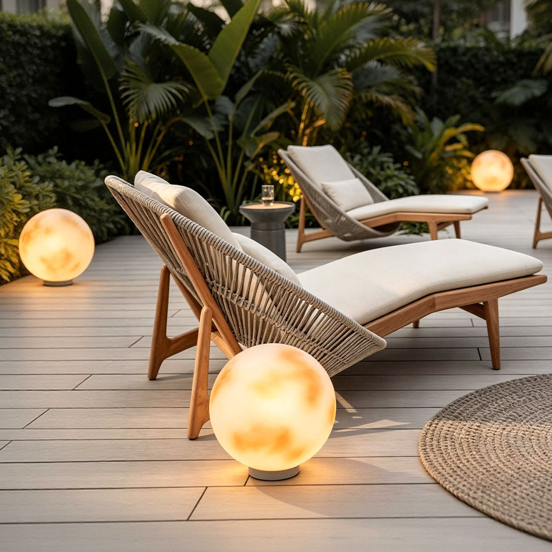 [Open-Box]Moon-Shaped Stone Pillar Light Outdoor Decorative Light