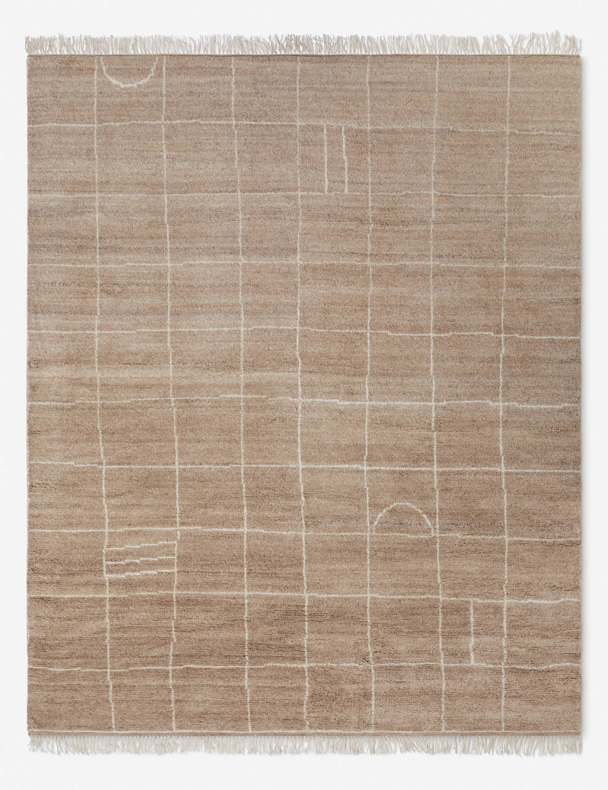 Irregular Grid Hand-Knotted Wool Rug by Sarah Sherman Samuel