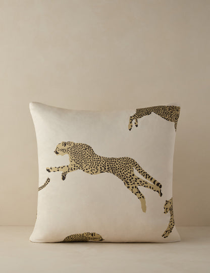 Leaping Cheetah Pillow by Scalamandre