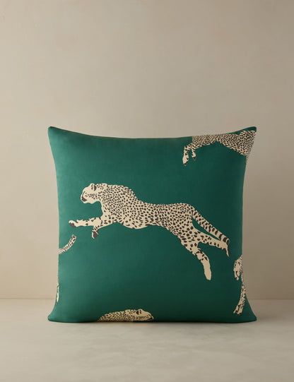 Leaping Cheetah Pillow by Scalamandre