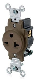 20 Amp Single Receptacle/Outlet, Commercial Grade
