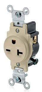 20 Amp Single Receptacle/Outlet, Commercial Grade