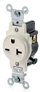 20 Amp Single Receptacle/Outlet, Commercial Grade