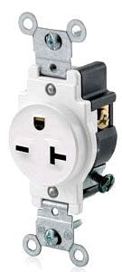 20 Amp Single Receptacle/Outlet, Commercial Grade