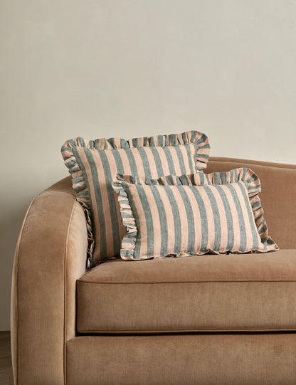 Amaroso Linen Ruffle Pillow