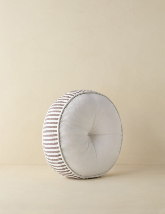 Littu Indoor / Outdoor Striped Disc Pillow by Sarah Sherman Samuel