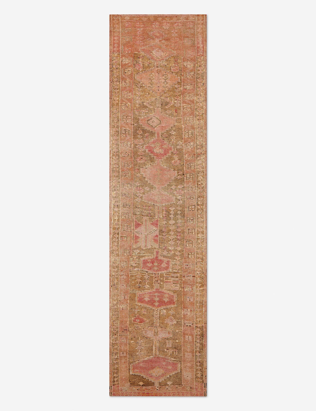 Vintage Turkish Hand-Knotted Wool Runner Rug No. 322, 3'1" x 12'1"