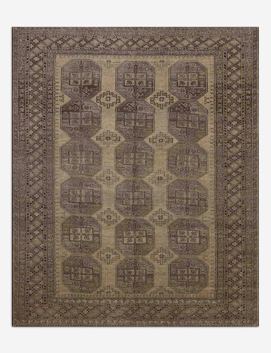 Vintage Turkish Hand-Knotted Wool Rug No. 607, 7'2" x 8'8"