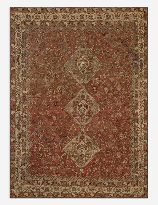 Vintage Turkish Hand-Knotted Wool Rug No. 611, 6'1" x 9'3"