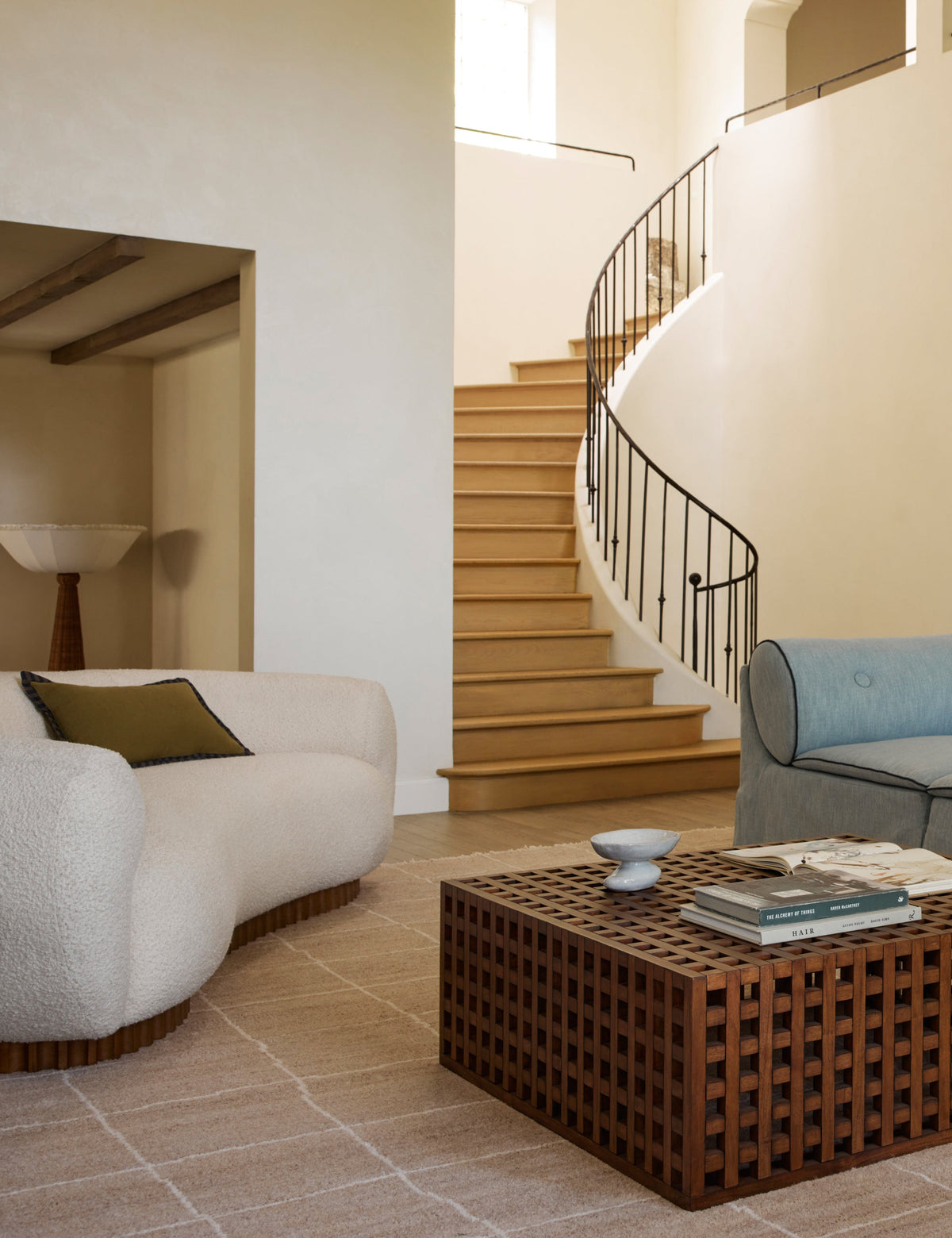 Open Box: Billow Sofa, Ivory Boucle by Sarah Sherman Samuel