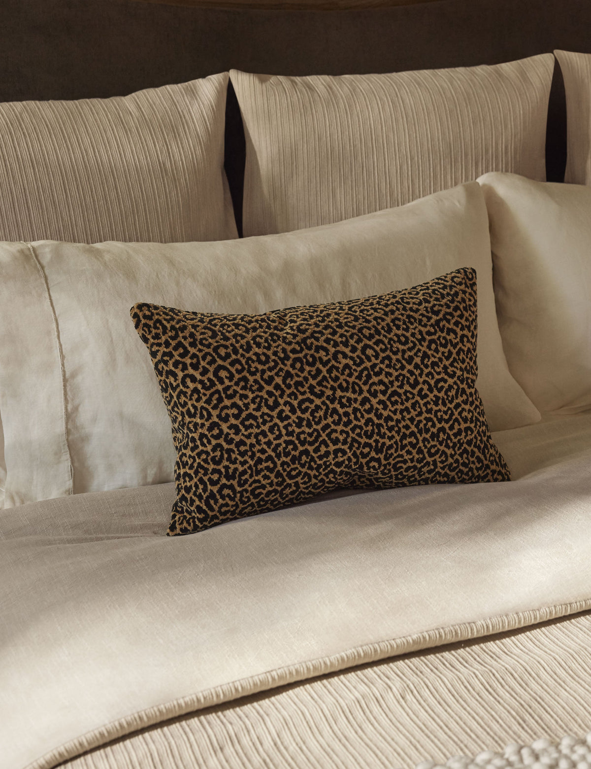 Panthera Velvet Lumbar Pillow by Scalamandre