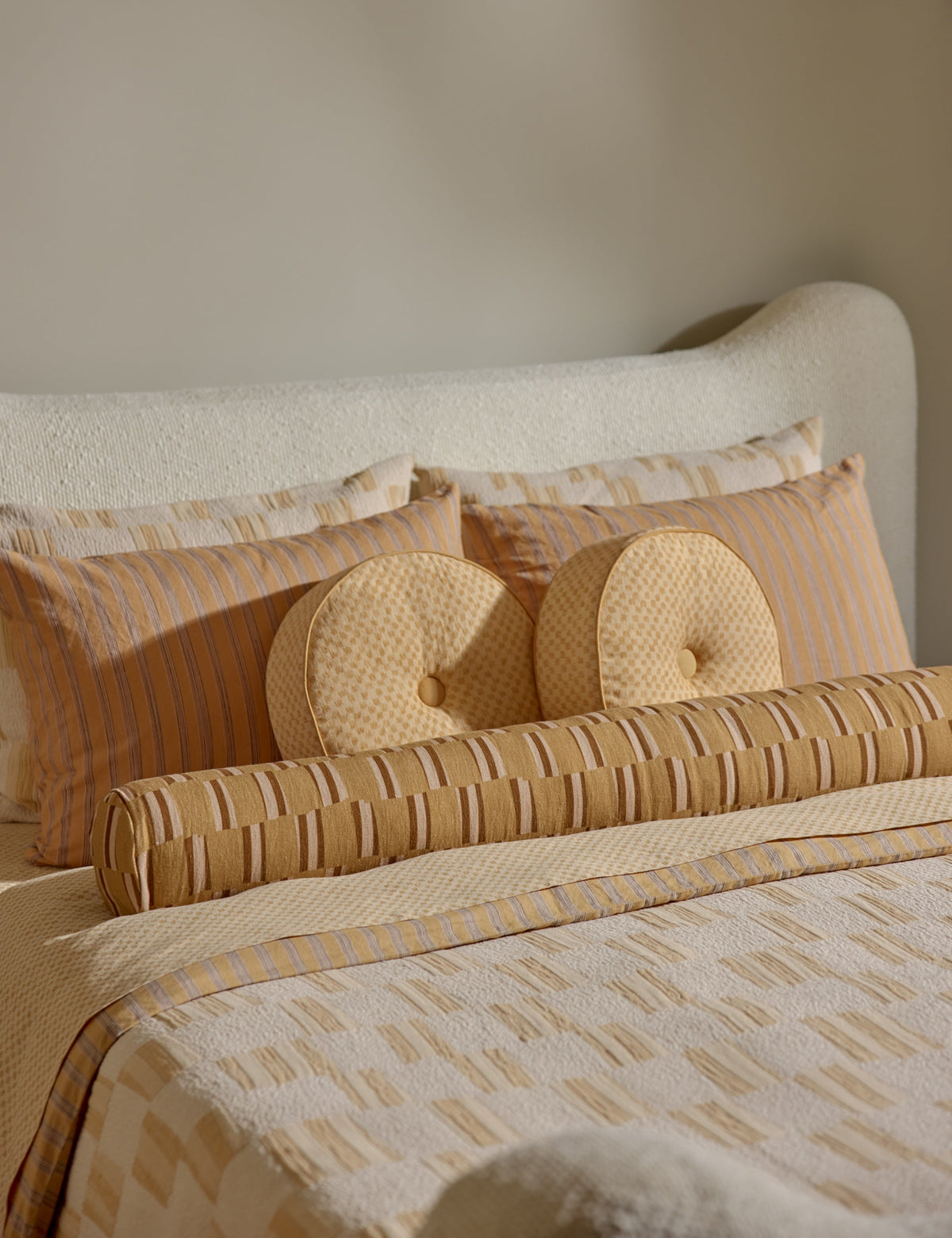 Ikoni Linen Long Bolster Pillow by Sarah Sherman Samuel