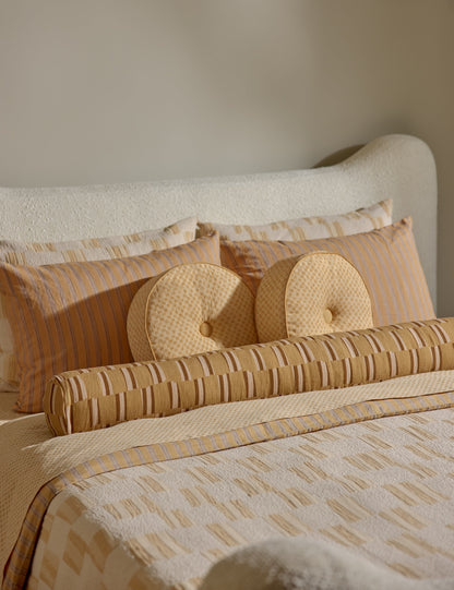 Ikoni Linen Long Bolster Pillow by Sarah Sherman Samuel