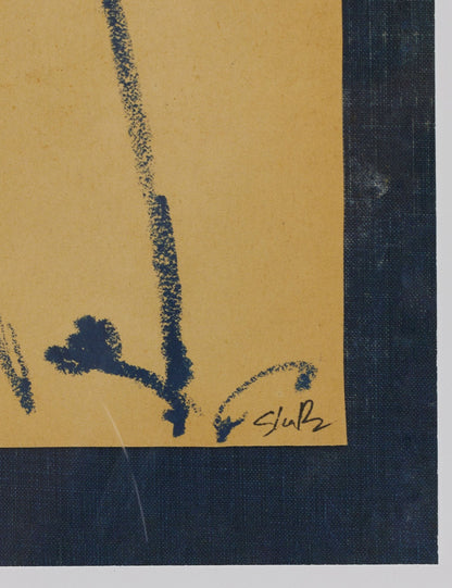 Vintage Blue Daisy Wall Art by Shaina Page