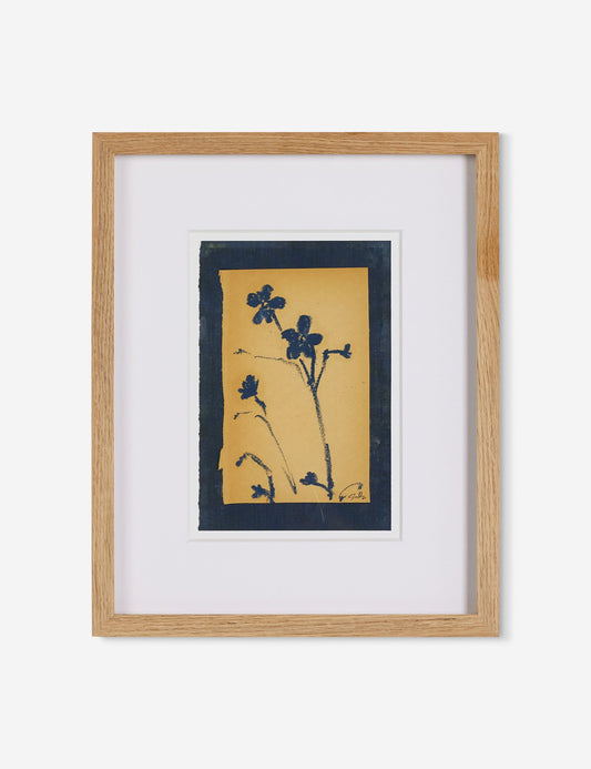 Vintage Blue Daisy Wall Art by Shaina Page
