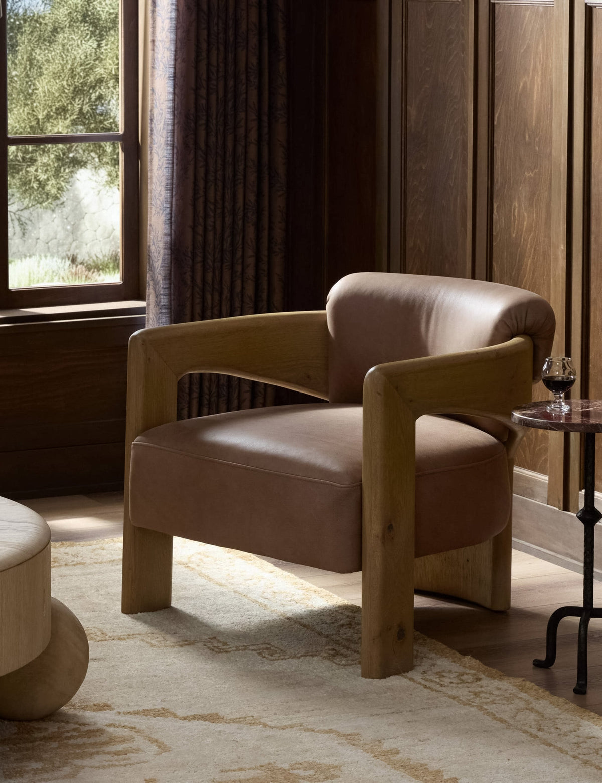 Bazin Leather Accent Chair
