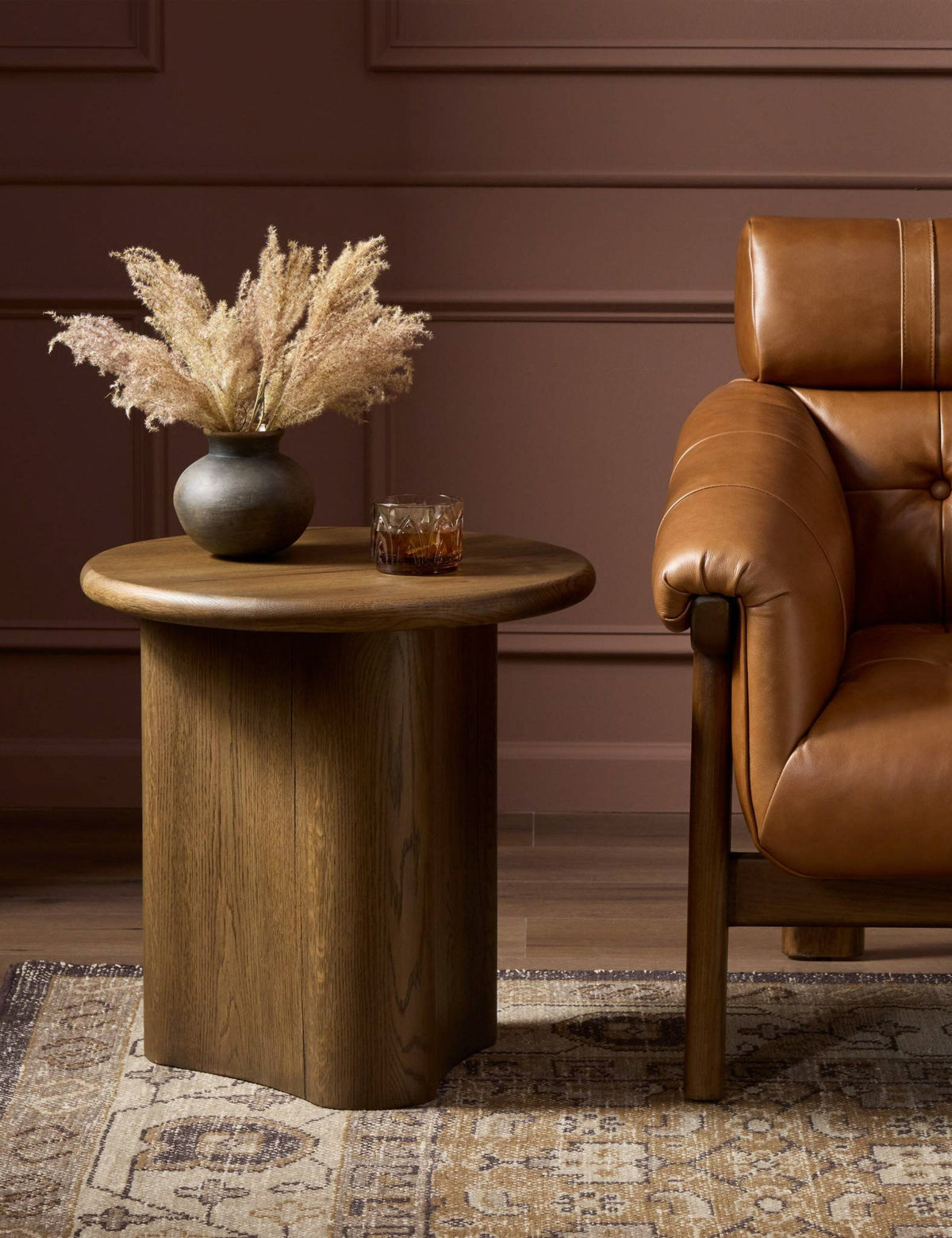 Waylie Large Round Side Table by Amber Lewis x Four Hands