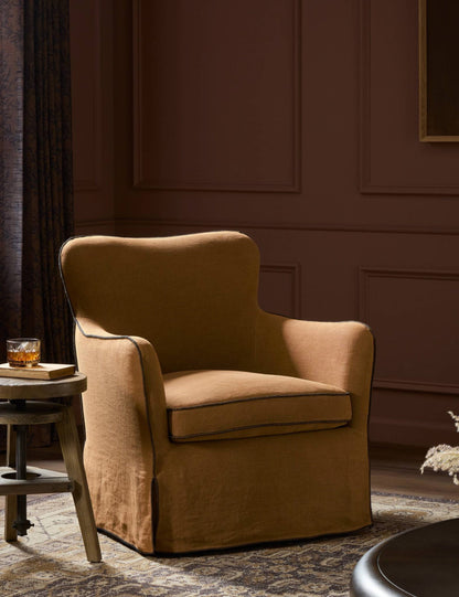 Toni Slipcover Swivel Chair