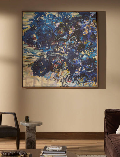 Blue Flowers Wall Art by Lilia Orlova-Holmes